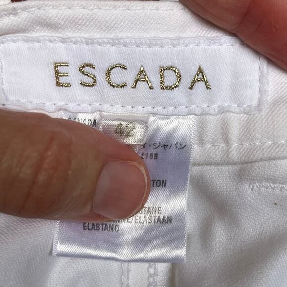 Escada Women's White Cropped Pants Size 42 (U.S. Large) - Picture 6 of 7